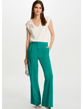 PIANO.F - Pantalon large  | Vert