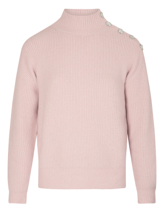 MSTORI - Pull droit col montant | Rose