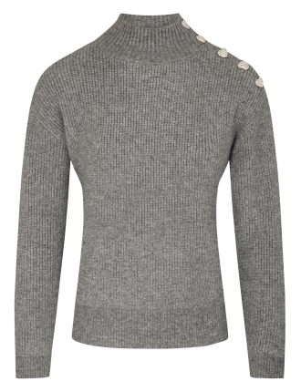 MSTORI - Pull droit col montant | Gris