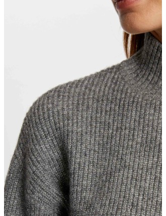 MSTORI - Pull droit col montant | Gris