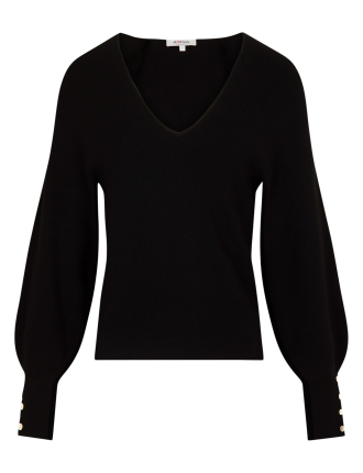 MPANDA - Pull droit en fine maille | Noir