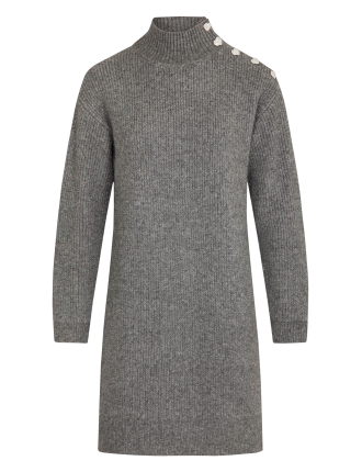 RMSTORI - Robe pull droite à col montant | Gris