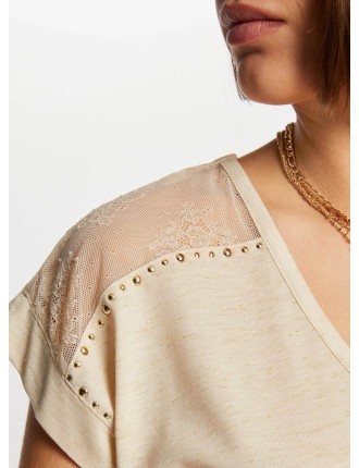 DIMANI - Tee-shirt manches courtes | Beige