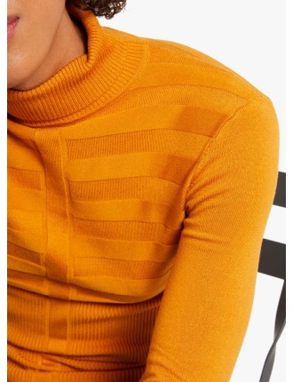 Pull col roulé | Jaune