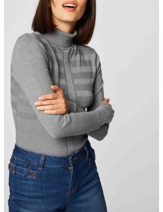 Pull col roulé | Gris