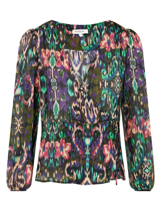 CBIL.F - Blouse col v imprimée | Multicolore