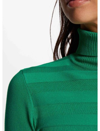 Pull col roulé | Vert