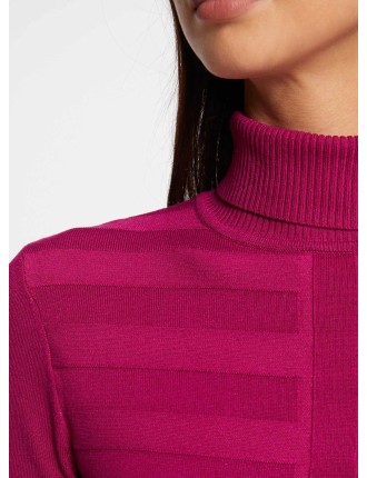 Pull col roulé | Violet