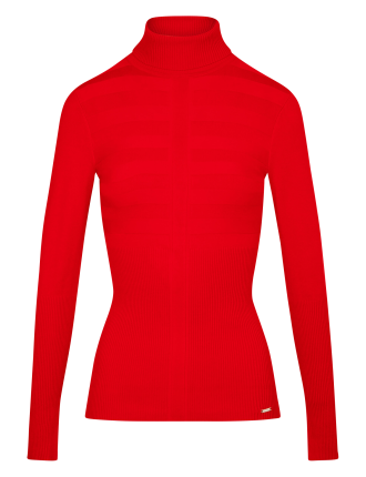 Pull col roulé | Rouge