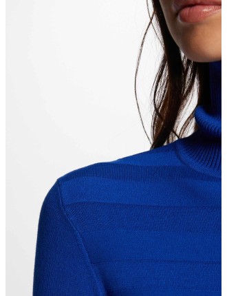 Pull col roulé | Bleu