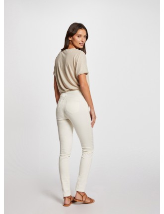 PIOUBA - Jean skinny en coton mélangé | Blanc