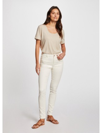 PIOUBA - Jean skinny en coton mélangé | Blanc