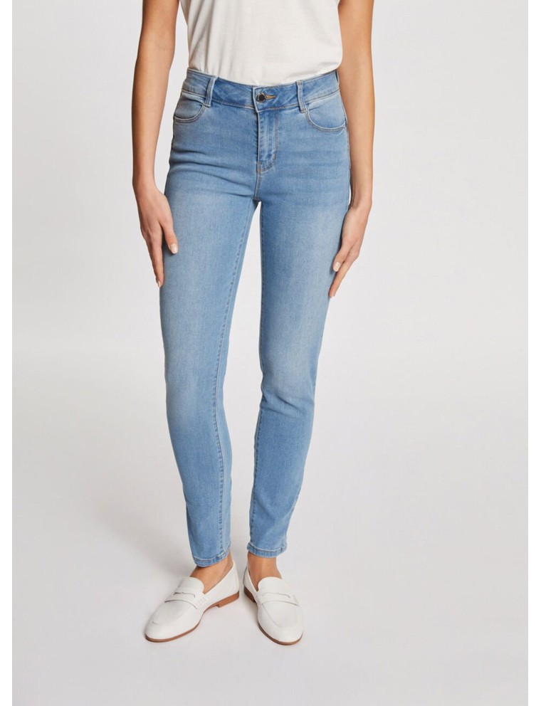 PARDA - Jean slim-fit brut en coton mélangé | Bleu