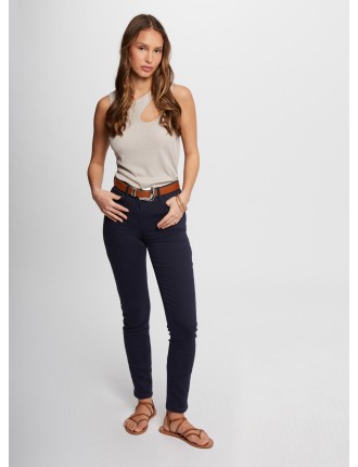 PRETTY - Jean skinny en coton mélangé  | Bleu