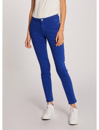 PETRA - Pantalon skinny taille basse | Bleu