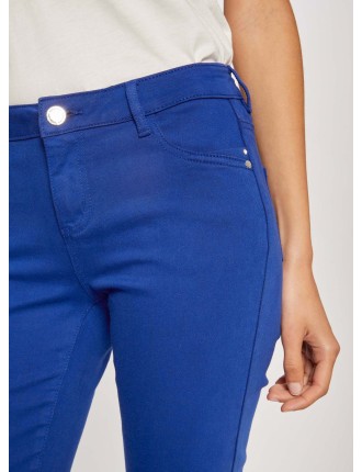 PETRA - Pantalon skinny taille basse | Bleu