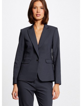 VLIME.F - Veste tailleur droite boutonnée | Bleu