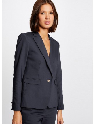 VLIME.F - Veste tailleur droite boutonnée | Bleu