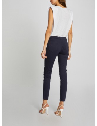 PETRA - Pantalon skinny taille basse | Bleu