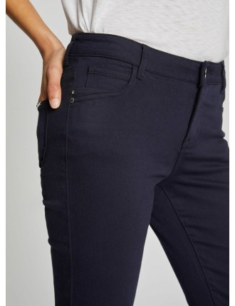 PETRA - Pantalon skinny taille basse | Bleu