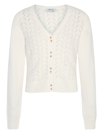 MLILO - Gilet droit col V en maille | Beige