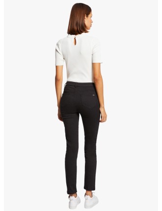 PRETTY - Jean skinny en coton mélangé  | Noir