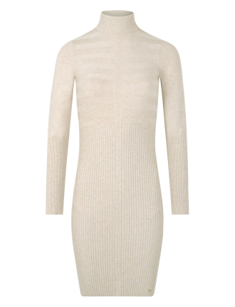 RMENTO.N - Robe courte ajustée en maille fine | Beige