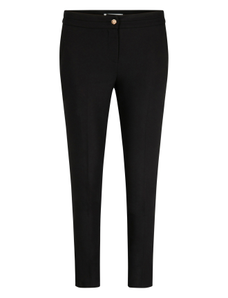 PLIME.F - Pantalon slim 7/8 en coton mélangé  | Noir