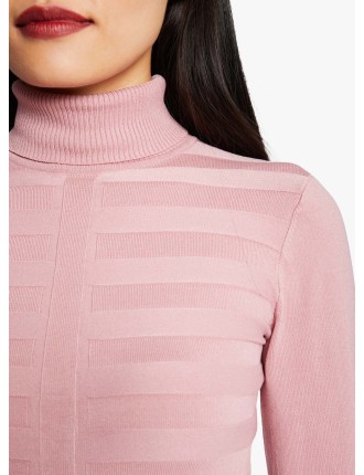 Pull col roulé | Rose