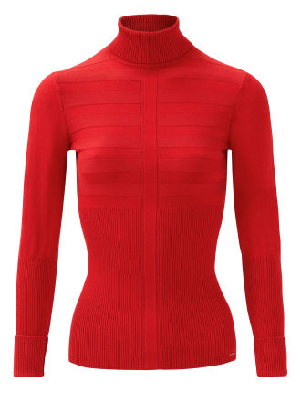 Pull col roulé | Rouge