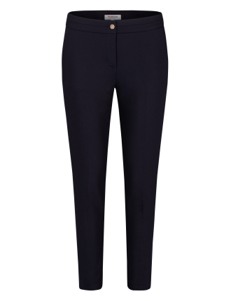 PLIME.F - Pantalon slim 7/8 en coton mélangé  | Bleu