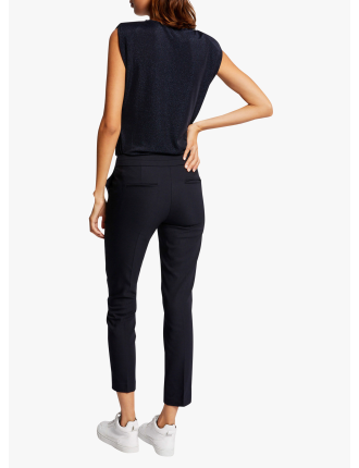 PLIME.F - Pantalon slim 7/8 en coton mélangé  | Bleu