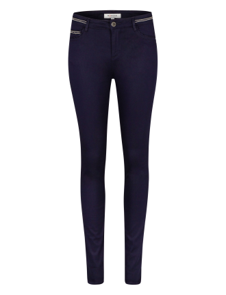 PALONA - Pantalon slim enduit | Bleu