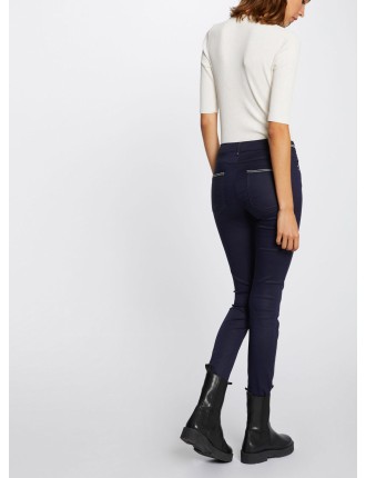 PALONA - Pantalon slim enduit | Bleu