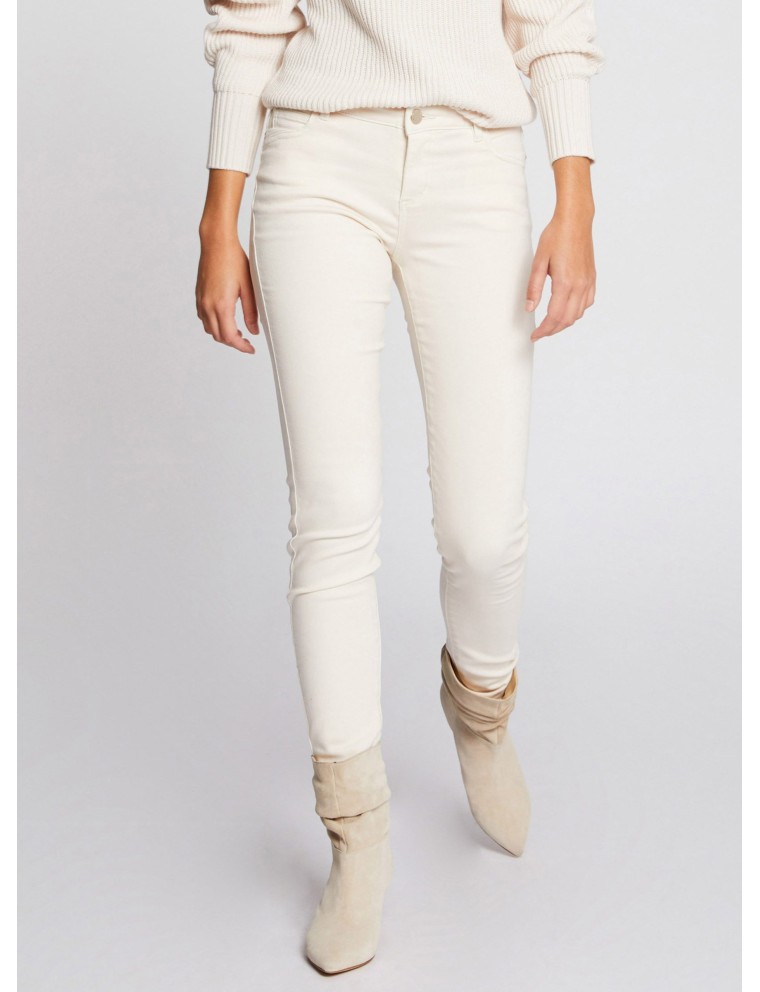 PETRA1 - Jean skinny taille basse | Beige