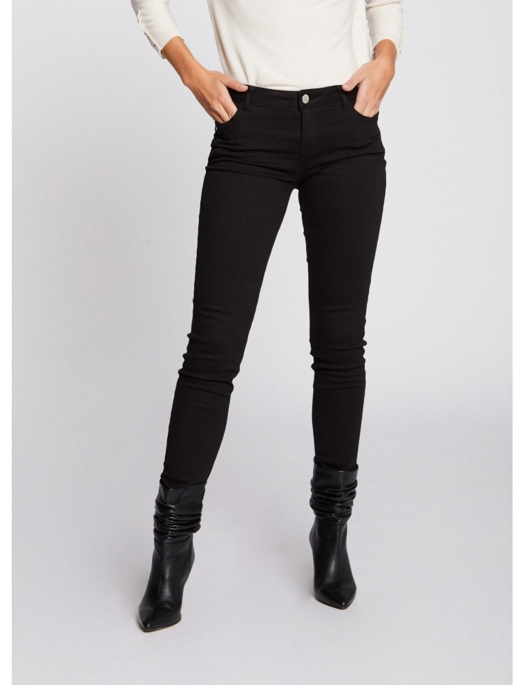 PETRA - Pantalon skinny taille basse | Noir