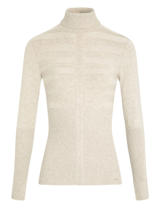 Pull col roulé | Beige