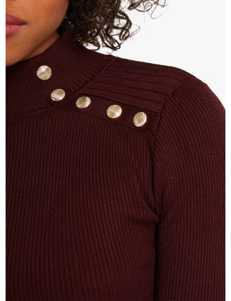 MAVAO.N - Pull col montant boutonné |