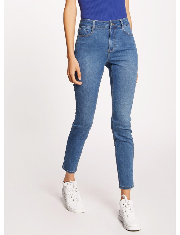 PAM - Jeans slim taille haute 7/8ème | Bleu