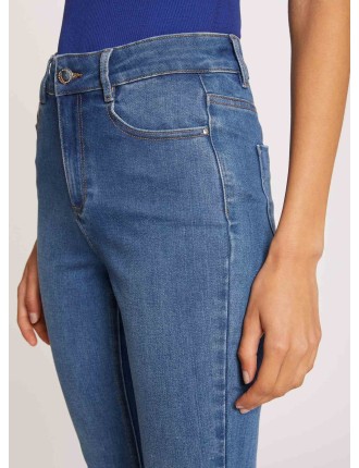 PAM - Jeans slim taille haute 7/8ème | Bleu