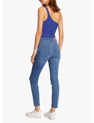 PAM - Jeans slim taille haute 7/8ème | Bleu