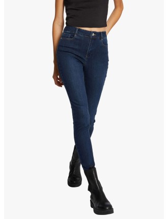 PAM - Jeans slim taille haute 7/8ème | Bleu