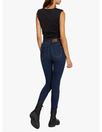 PAM - Jeans slim taille haute 7/8ème | Bleu