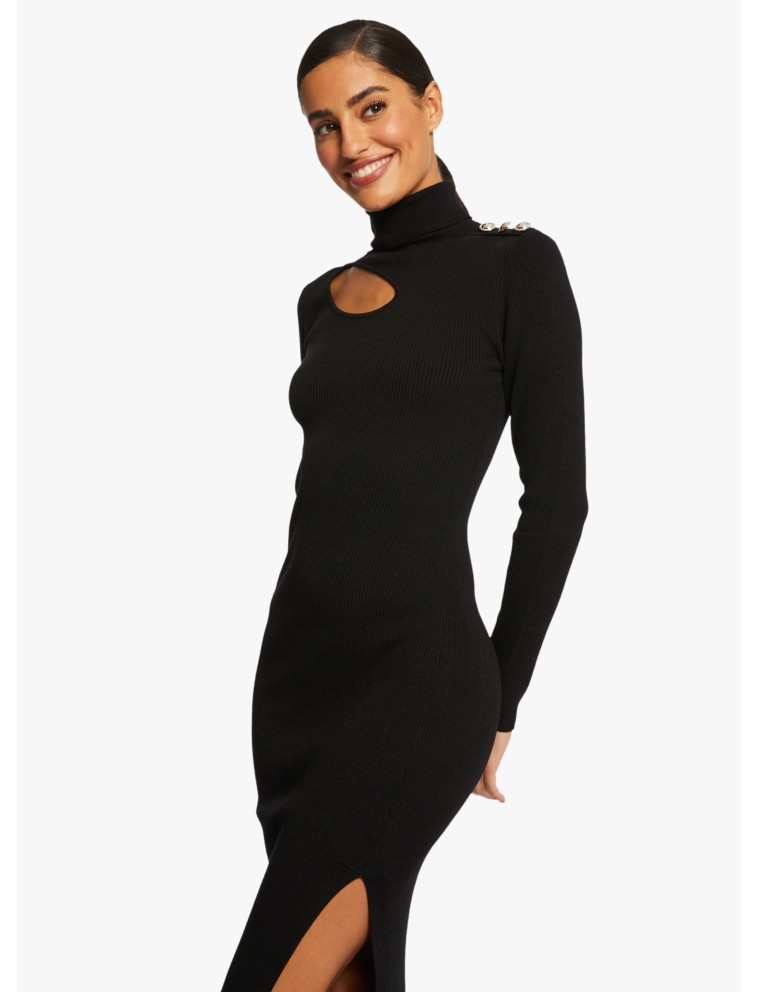 RMDING - Robe midi col montant  | Noir