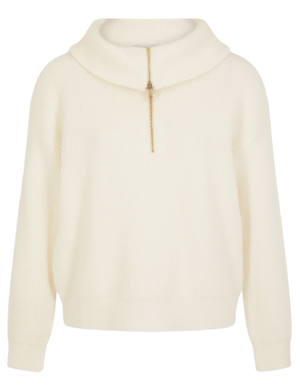 MCOLAR - Pull droit col camionneur | Beige