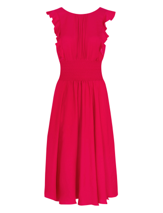 RWENDY.N - Robe longue taille smockée  | Rose