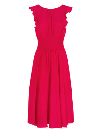 RWENDY.N - Robe longue taille smockée  | Rose