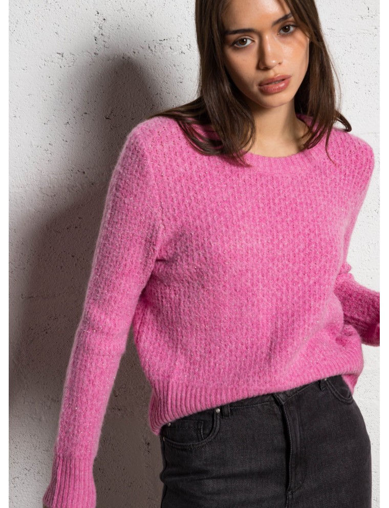 MPAUL - Pull col rond manches longues | Rose