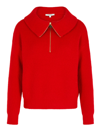 MCOLAR - Pull droit col camionneur | Rouge