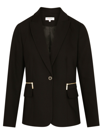 VBEKA.F - Veste ajustée col tailleur | Noir